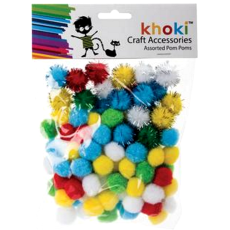 Art & Craft Glitter Pom Poms